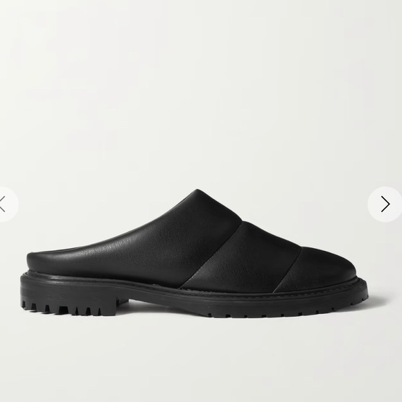 Staud NEW Astro quilted vegan leather mules Black Shoes Slides New 36 6 New NIB - Picture 1 of 16